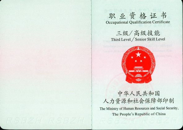 高級職業(yè)資格證